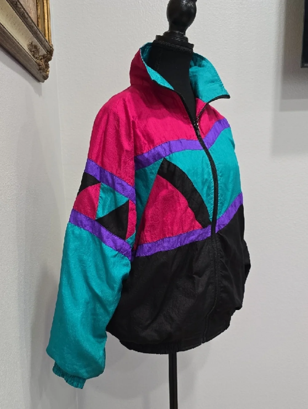 Slade 80s Colorblock Windbreaker Jacket - VINTAGE - SMALL